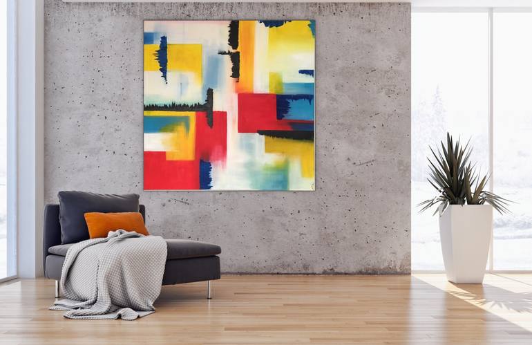 Original Art Deco Abstract Painting by Alessandra Viola