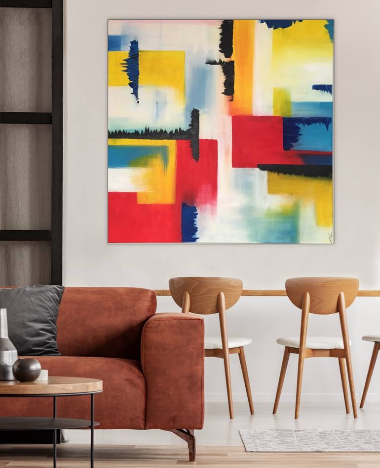 Original Art Deco Abstract Painting by Alessandra Viola