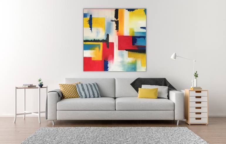 Original Art Deco Abstract Painting by Alessandra Viola