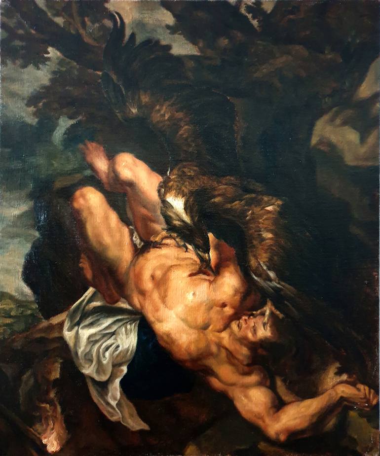 Prometheus Bound Painting By Orkis Studio Saatchi Art   4884237 HSC00000 7 