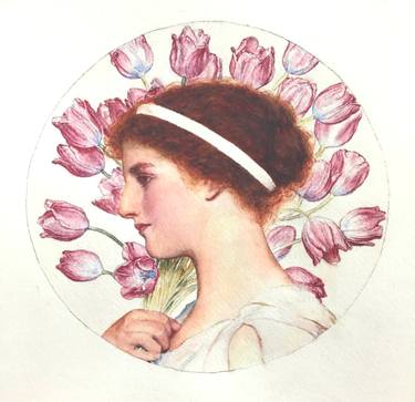 A girl in classical dress bearing tuli thumb