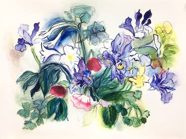 Original Fine Art Floral Paintings by orkis studio