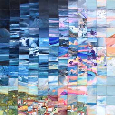 Original Geometric Abstract Painting by Kelly Allison