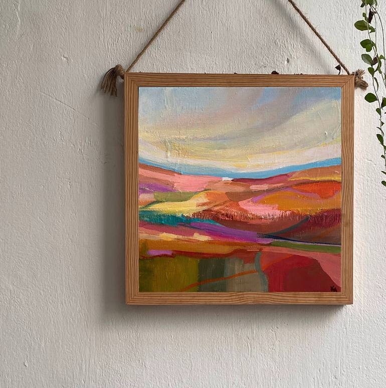 Original Folk Landscape Painting by Kelly Allison