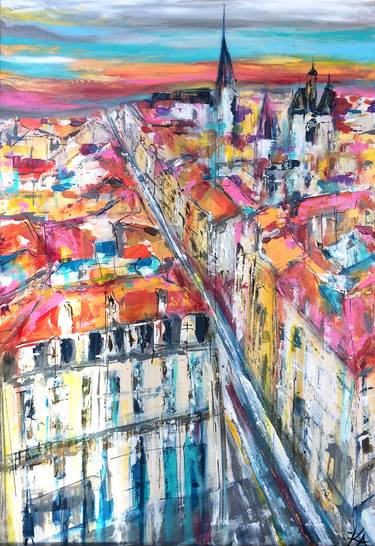 Print of Expressionism Cities Paintings by Kelly Allison