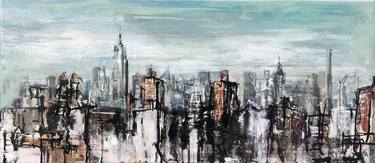 Original Figurative Cities Paintings by Kelly Allison
