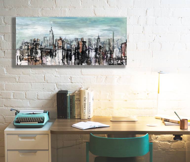 Original Figurative Cities Painting by Kelly Allison