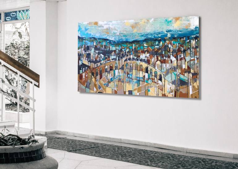 Original Figurative Cities Painting by Kelly Allison