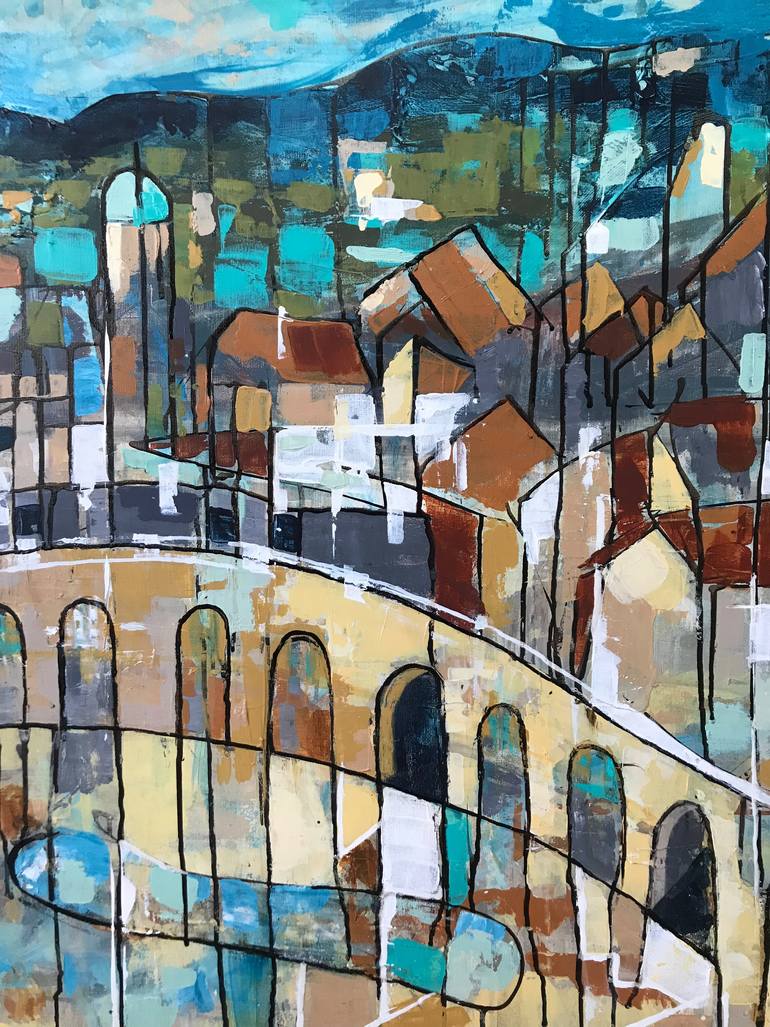 Original Figurative Cities Painting by Kelly Allison
