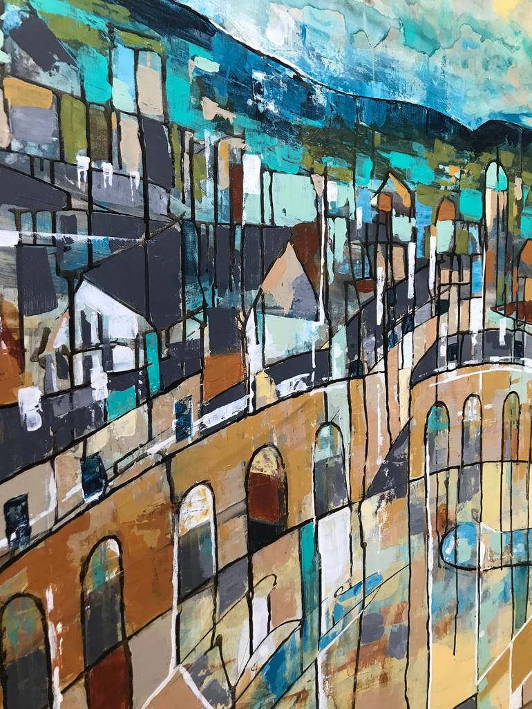 Original Figurative Cities Painting by Kelly Allison