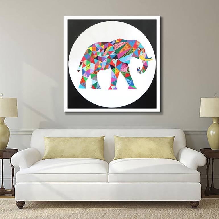 Original Pop Art Animal Painting by blue one