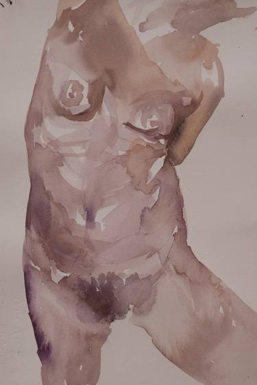Print of Figurative Nude Paintings by Aurora Ioana Popescu