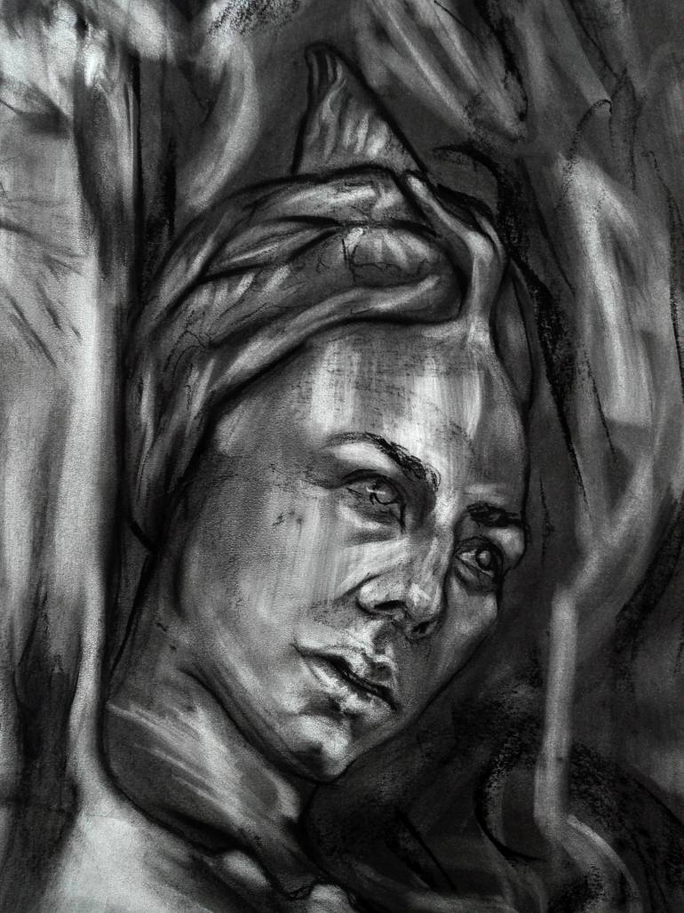 Original Expressionism Body Drawing by Aurora Ioana Popescu