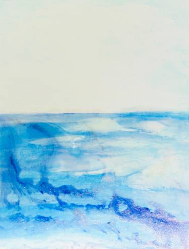 Original Painterly Abstraction Seascape Painting by Sheila Lemons