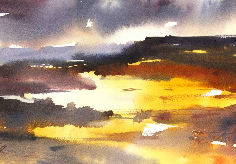 Original Abstract Expressionism Landscape Painting by Adrian Homersham