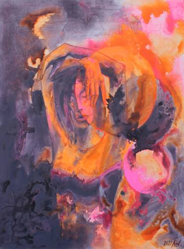 Original Figurative Women Paintings by Leena Baker