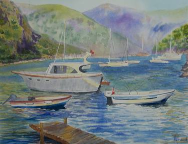 Print of Realism Sailboat Paintings by Anna Turan