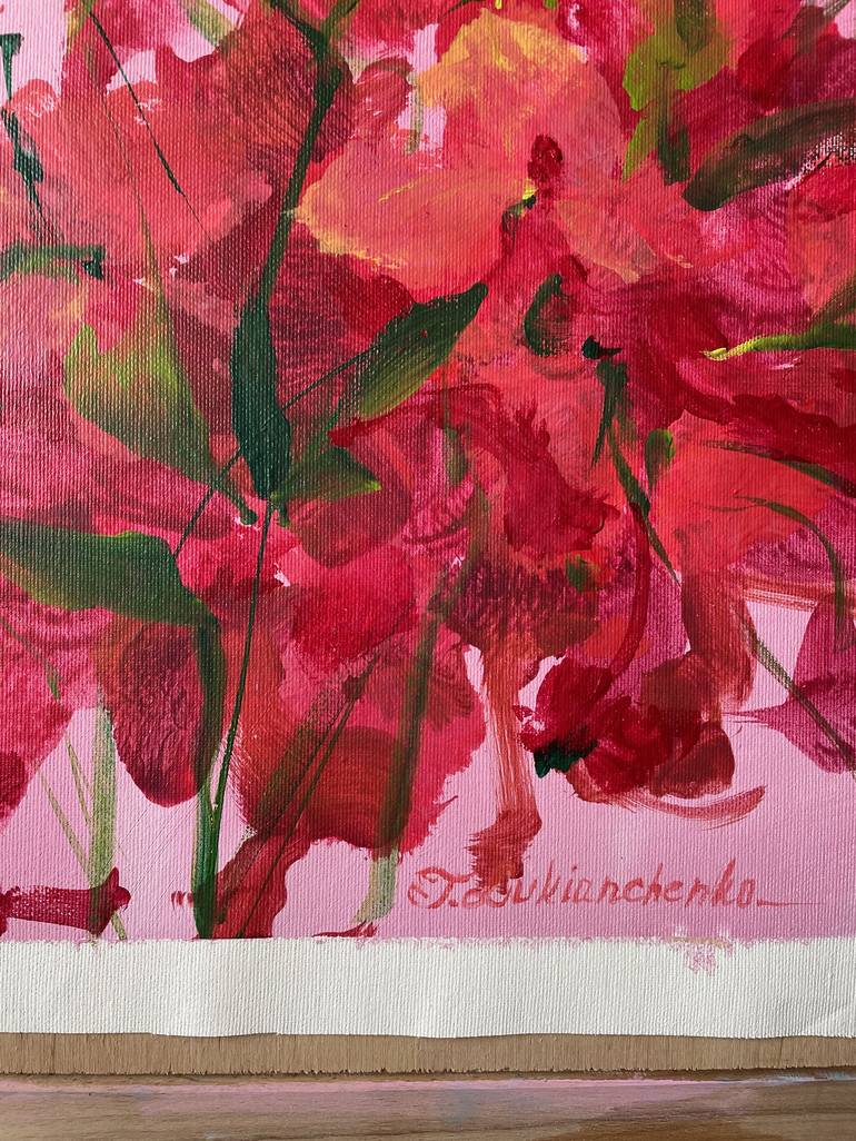 Original Abstract Botanic Painting by Tetiana Lukianchenko