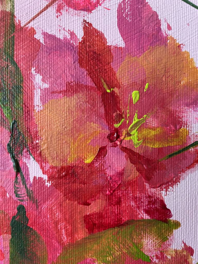 Original Abstract Botanic Painting by Tetiana Lukianchenko