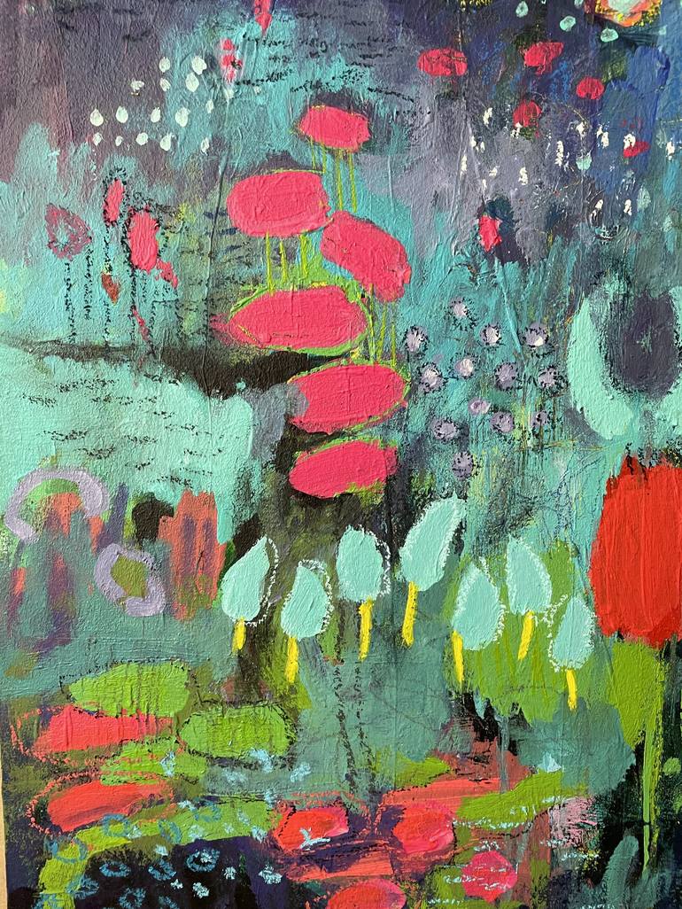 Original Abstract Floral Painting by Tetiana Lukianchenko