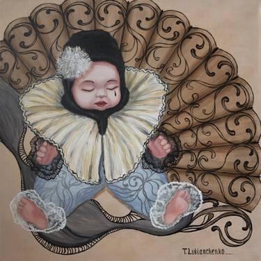 Original Figurative Children Paintings by Tetiana Lukianchenko