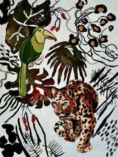 Original Abstract Expressionism Animal Paintings by Tetiana Lukianchenko