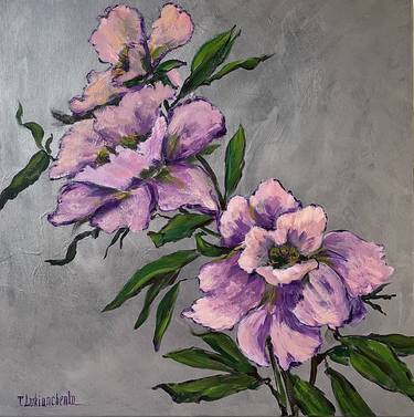 Original Expressionism Botanic Paintings by Tetiana Lukianchenko