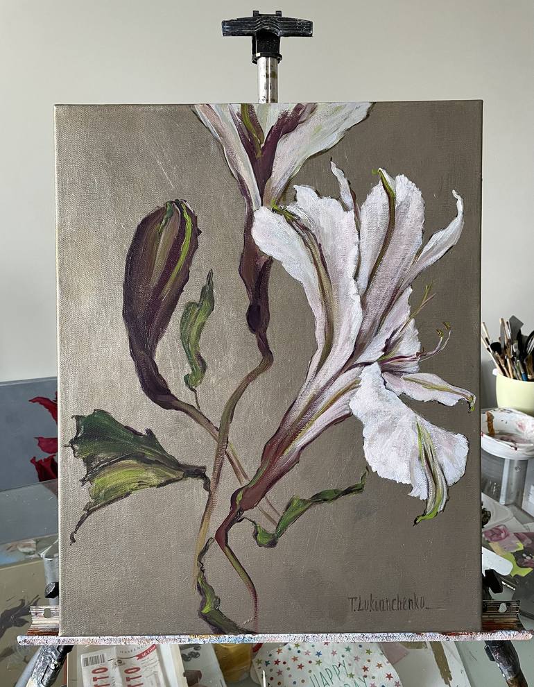 Original Expressionism Floral Painting by Tetiana Lukianchenko