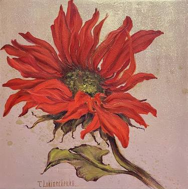 Original Art Deco Botanic Paintings by Tetiana Lukianchenko