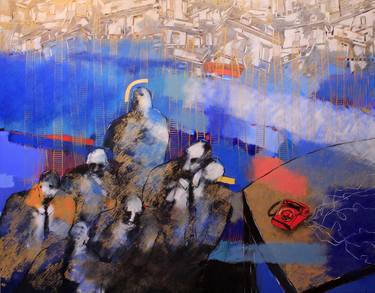 Original Abstract Expressionism People Paintings by Wael Darweish