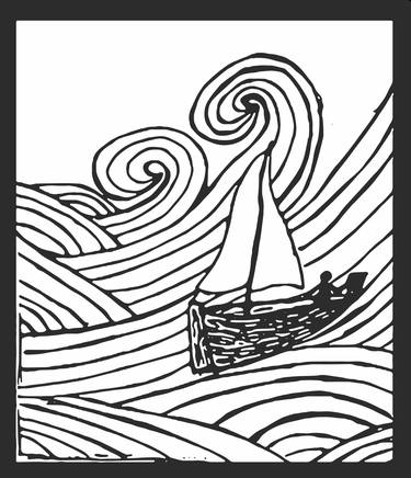 Original Sailboat Printmaking by Eddie Carroll