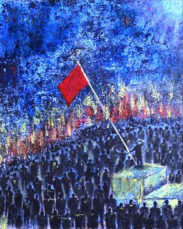Original Abstract Expressionism Politics Paintings by Simranpreet Singh Gill