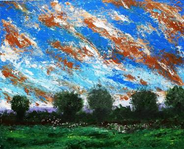 Original Abstract Landscape Paintings by Simranpreet Singh Gill