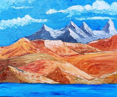 Original Abstract Landscape Paintings by Simranpreet Singh Gill