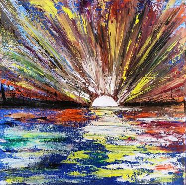 Original Abstract Expressionism Seascape Paintings by Simranpreet Singh Gill