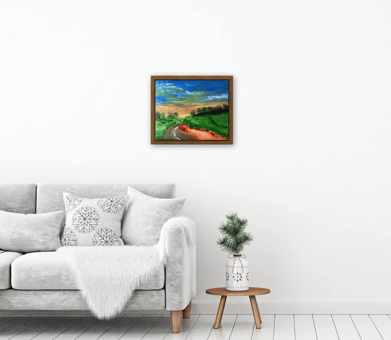 Original Abstract Landscape Painting by Simranpreet Singh Gill