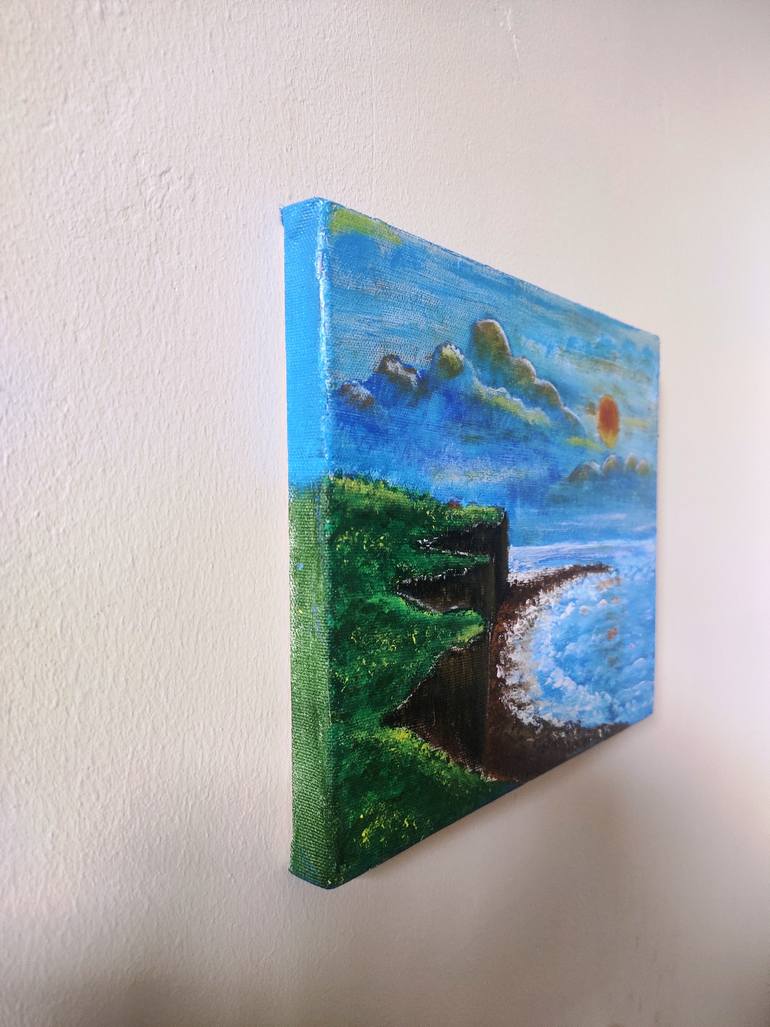 Original Abstract Landscape Painting by Simranpreet Singh Gill