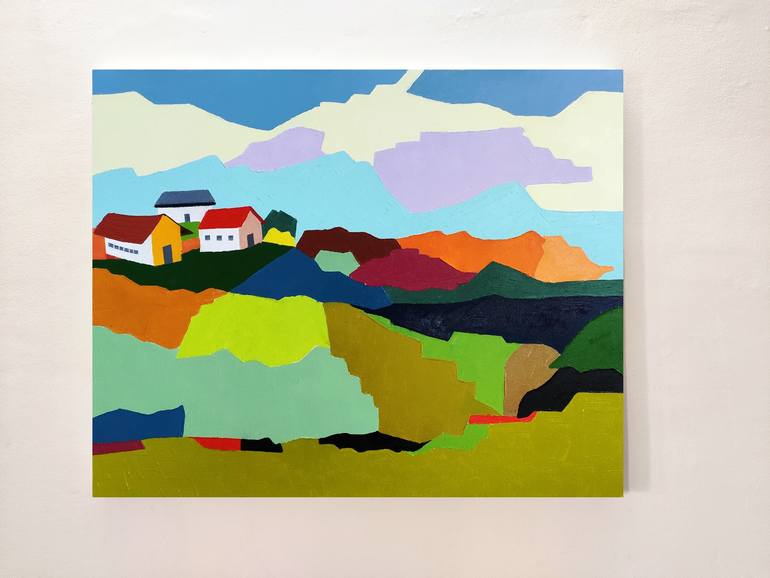 Original Abstract Expressionism Abstract Painting by Simranpreet Singh Gill