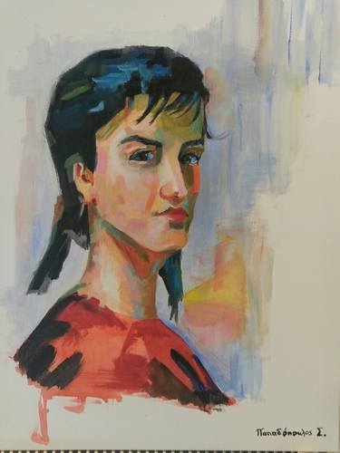 Original Women Painting by Simeon Papadopoulos