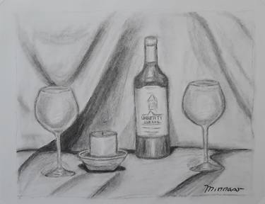 Print of Fine Art Food & Drink Drawings by S Minnaar
