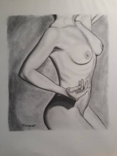 Original Figurative Nude Drawings by S Minnaar