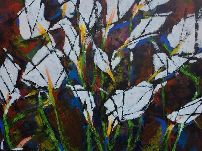 Original Abstract Expressionism Abstract Painting by Mediha Afsar