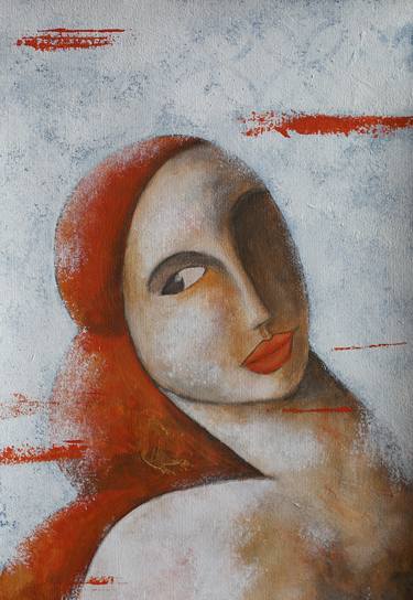 Original Expressionism Portrait Painting by Sergio Nappo