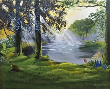 Original Impressionism Landscape Painting by Charles Erskine