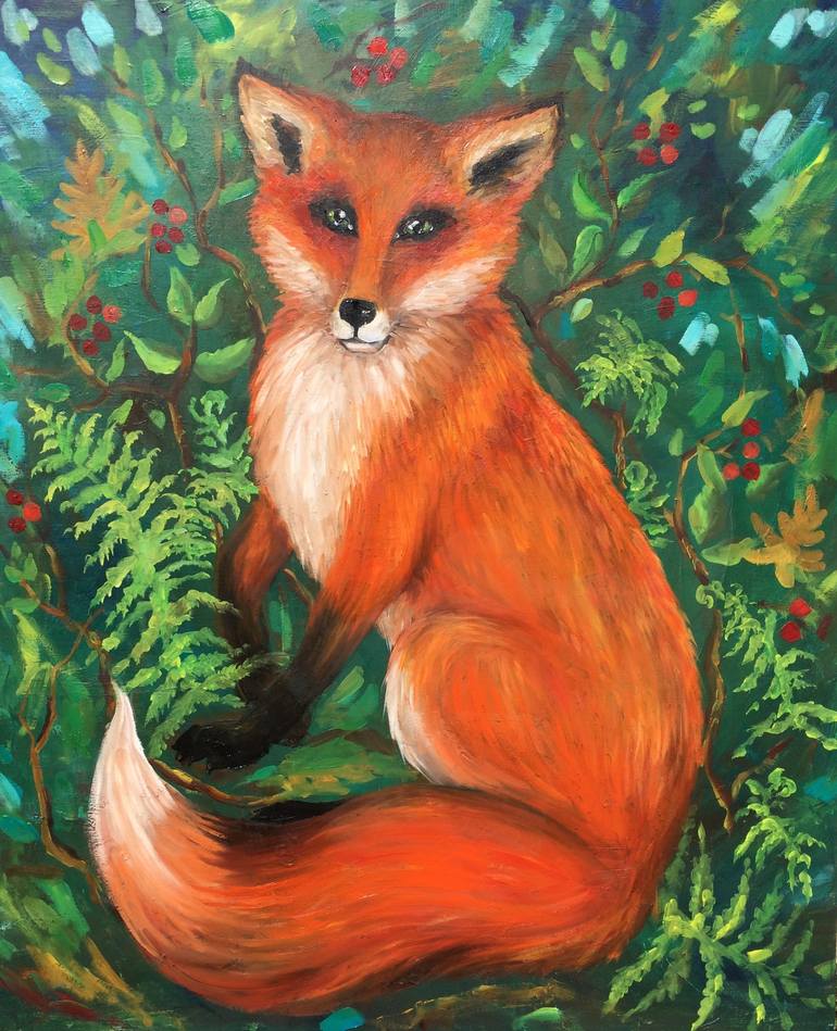 Fox Painting by Ksenia Del Bono Saatchi Art