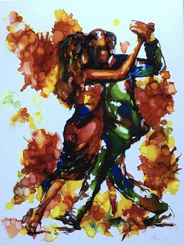 Tango, art moderne, ink on canvas thumb