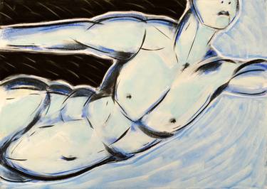 Original Figurative Nude Drawing by Phil Schulz