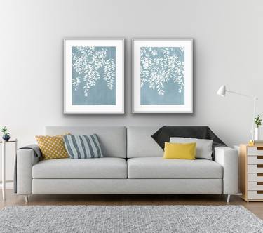 Gray Willow Diptych (framed in two 23 x 29 in. frames) thumb