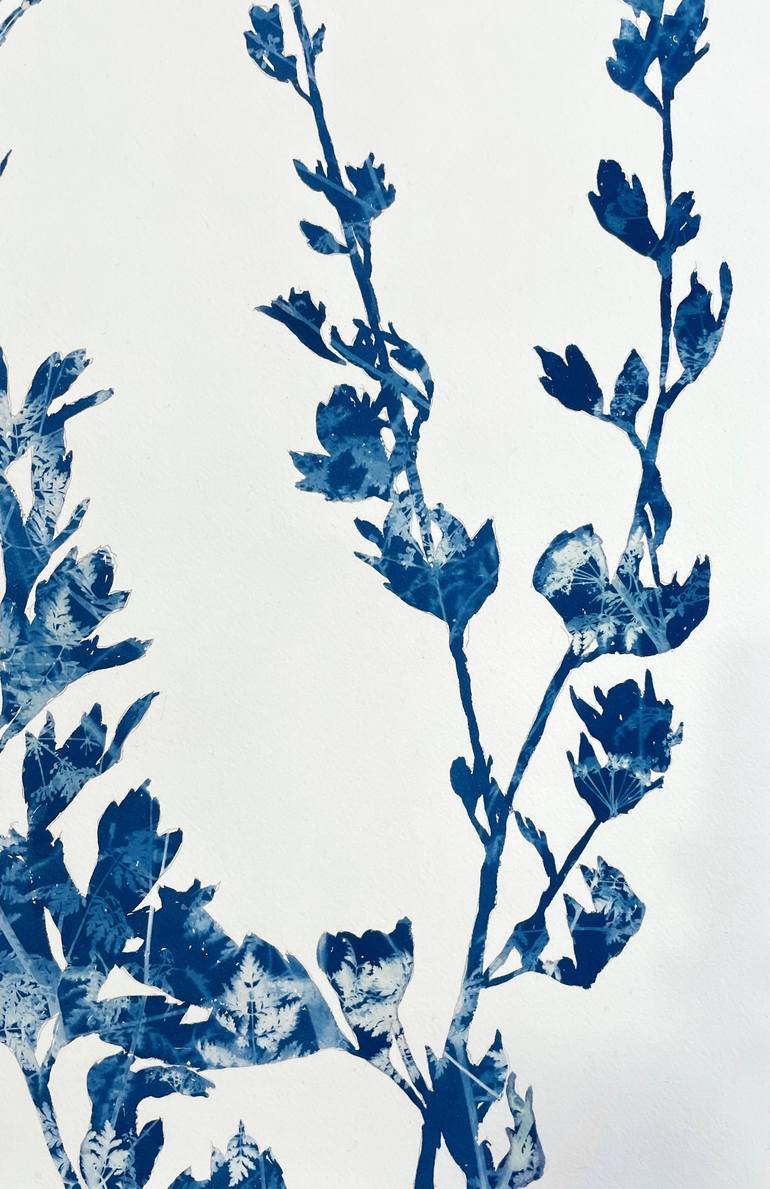 Original Abstract Floral Painting by Christine So