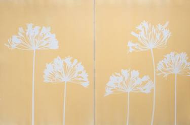 Five Yellow Agapanthus Diptych (each framed to 30 x 24 in.) thumb
